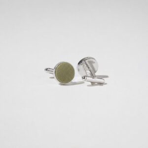 Boutons de Manchette recouverts Coton Sauge